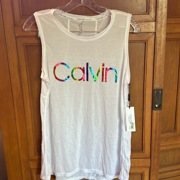 Calvin Klein Performance Logo Tank Top - Picture 1 of 6